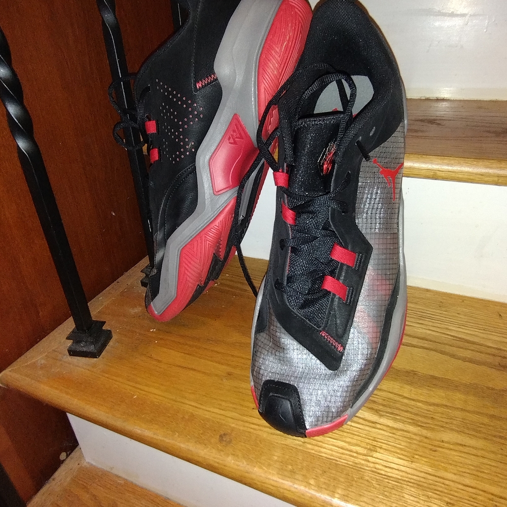 Nike Jordan One Take 4 Black/University Red /Gray Low Basketball Shoes 16